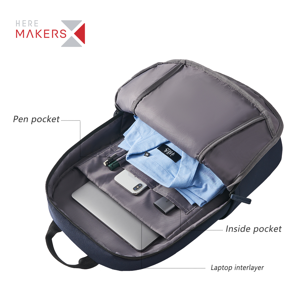 Reise-RPET-Laptop-Rucksack, wasserabweisende 15-Zoll-Tasche